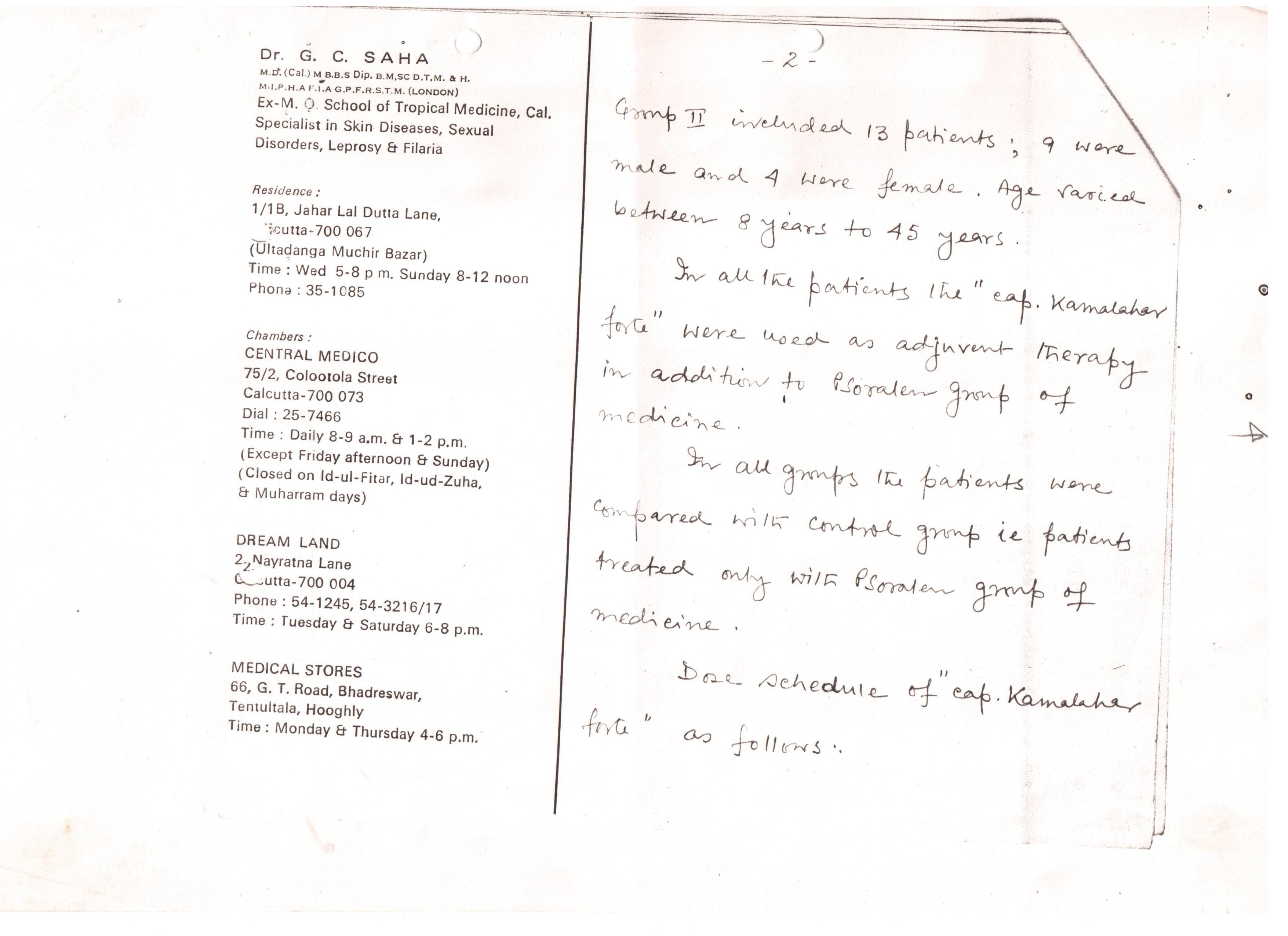 Dr. G C Saha — attached document 2 of 5