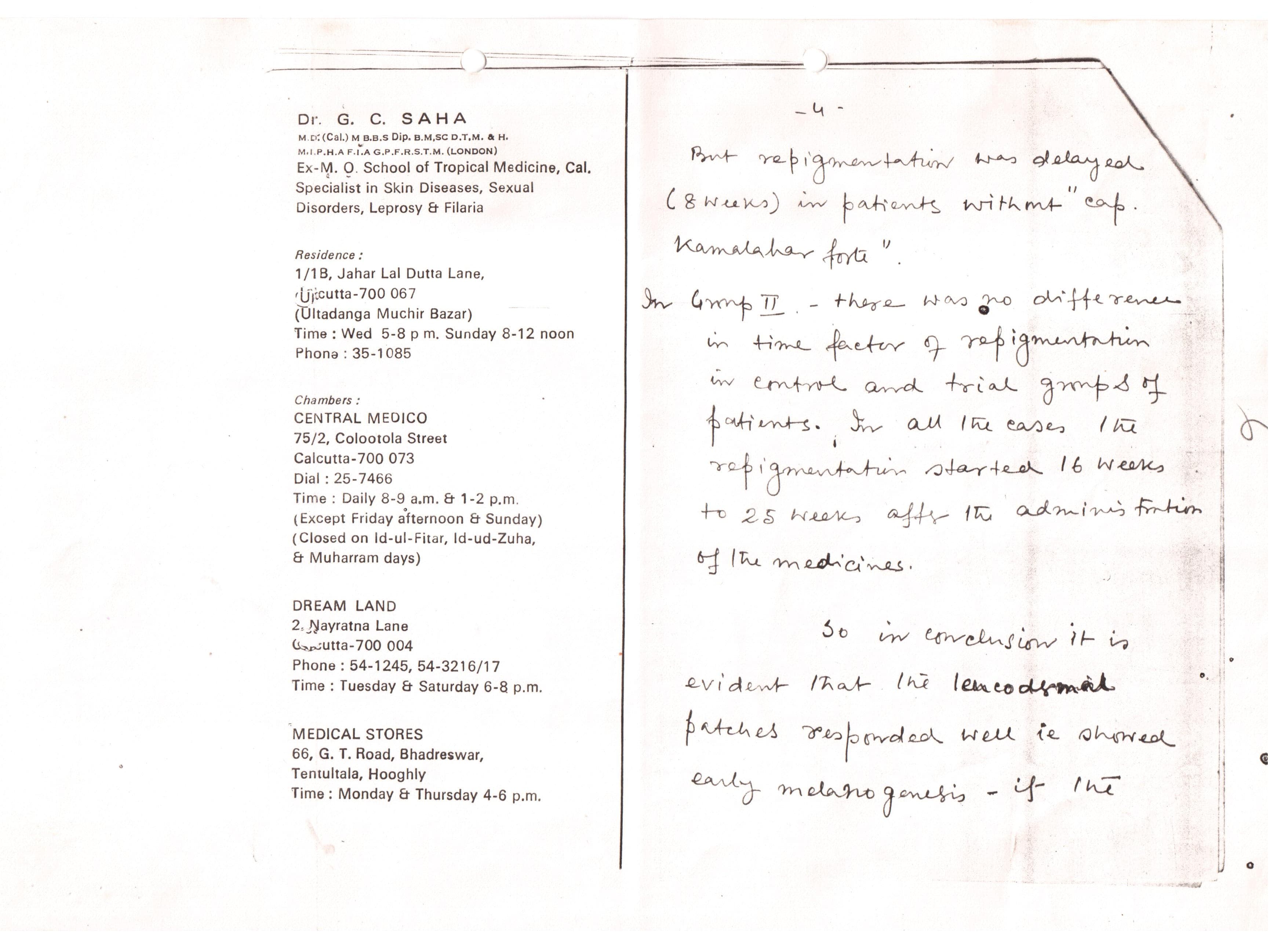 Dr. G C Saha — attached document 4 of 5