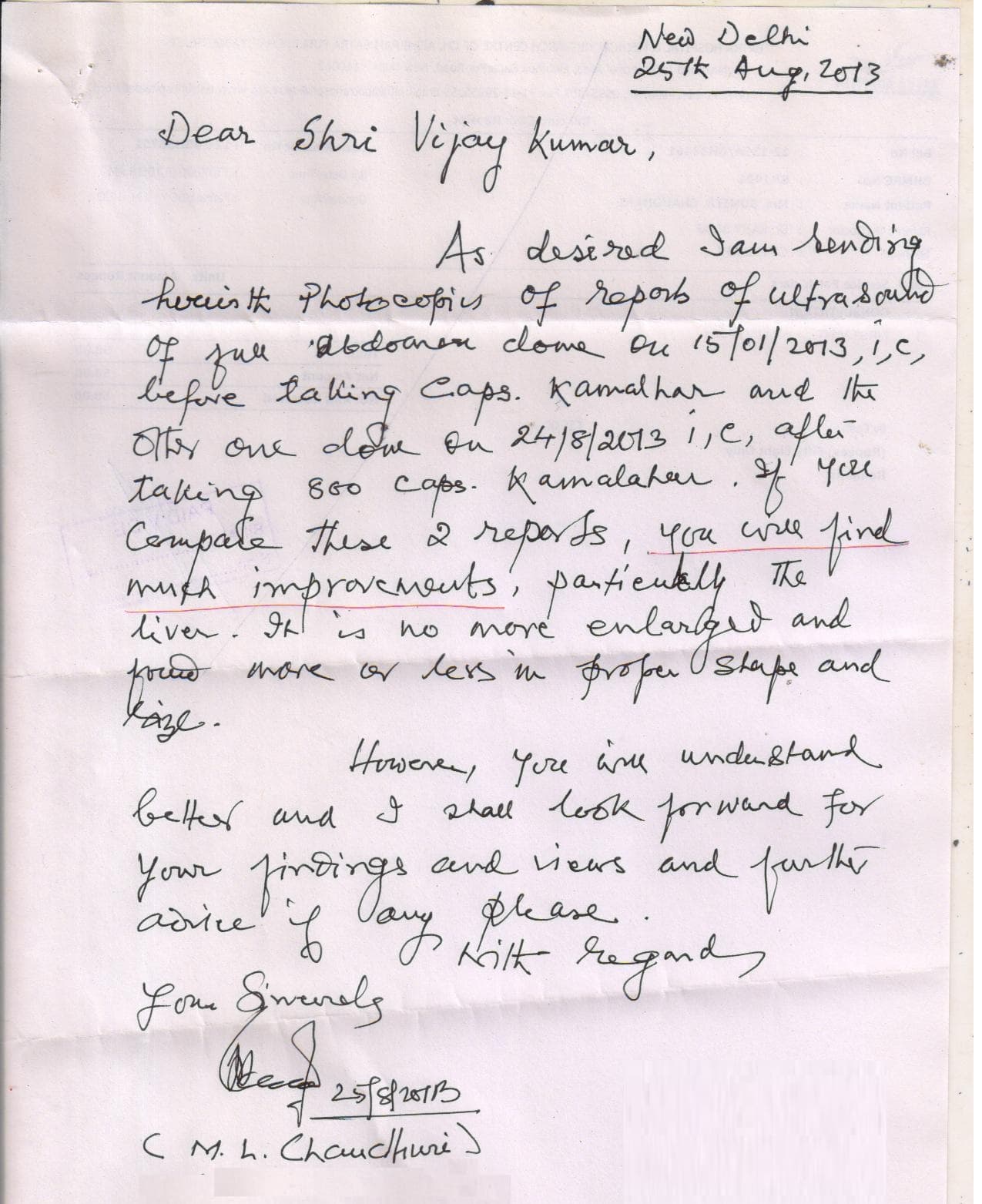 Mr. M L Chaudhuri Retired Inspector General — attached document 3 of 3